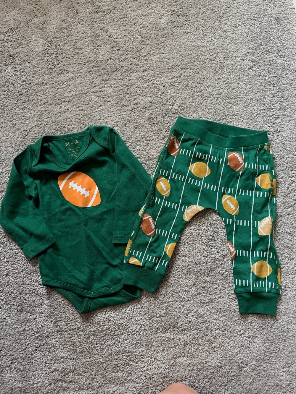Monica + Andy Football Print Toddler Set 12-18M